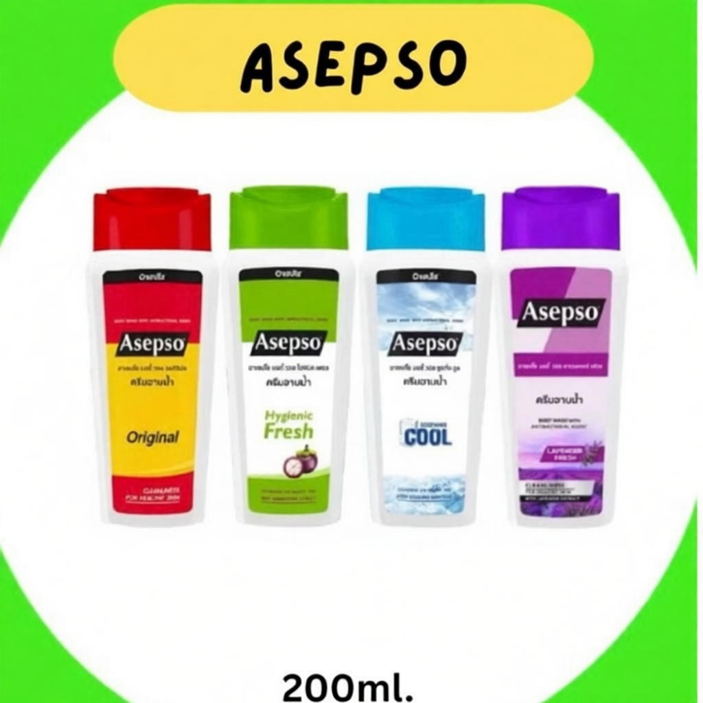 Asepso ครีมอาบน้ำ ลดแบคทีเรีย ผิวสะอาดมั่นใจแบบ