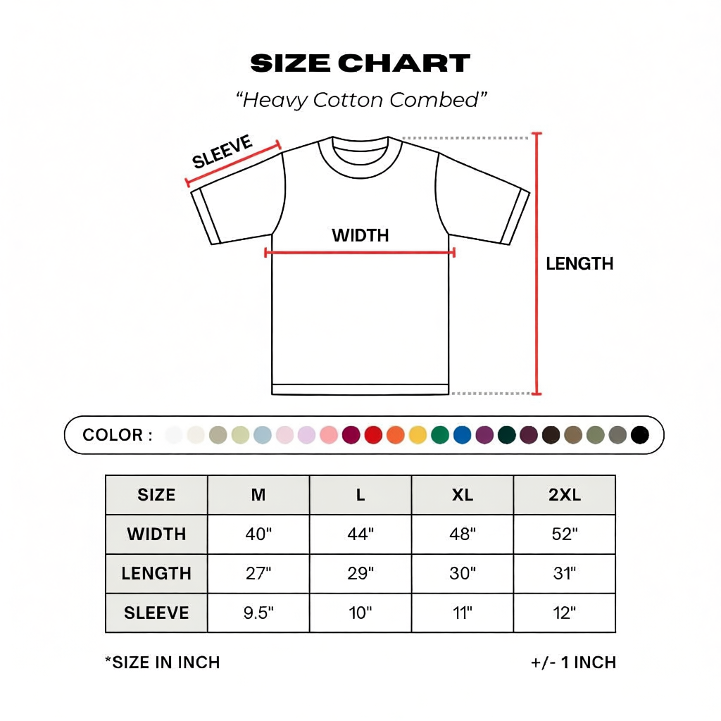 คอฟิต HIPTRACK - Heavy Cotton Combed 100% เสื้อยืด unisex