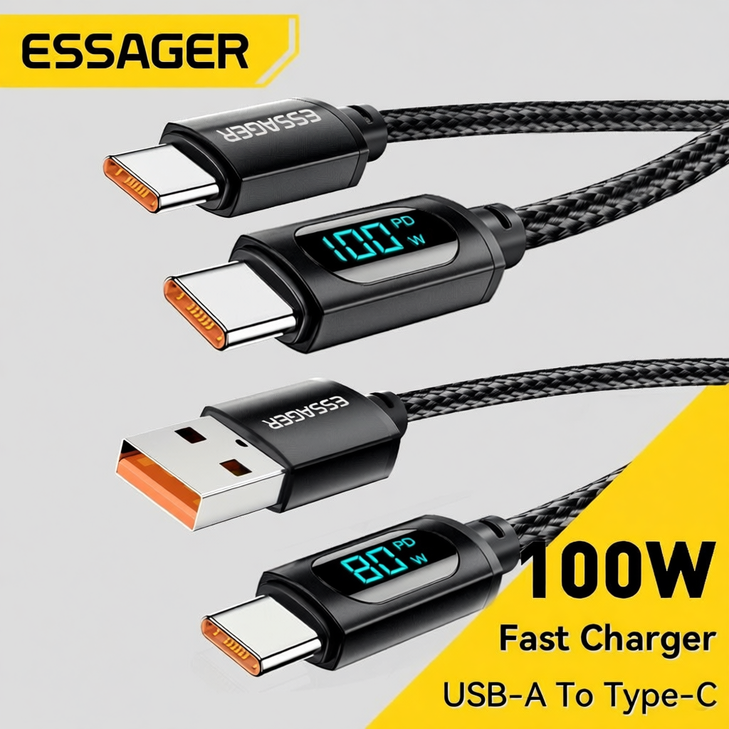 สายชาร์จ Essager Type C สำหรับการใช้งานที่หลากหลาย