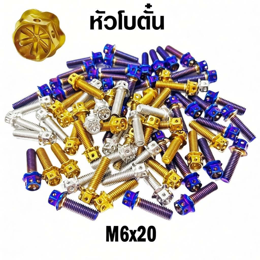 น๊อตเลส หัวโบตั๋น M6 เบอร์10