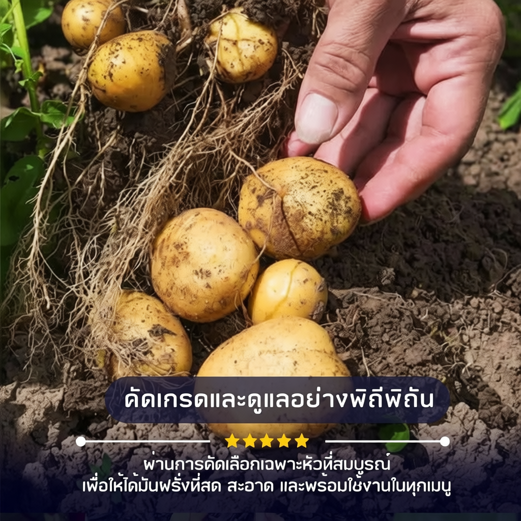 Oishi-Fresh มันฝรั่ง ปลอดสารพิษ 1 กก. รสชาติกรอบ สด ใหม่ ใยอาหารสูง
