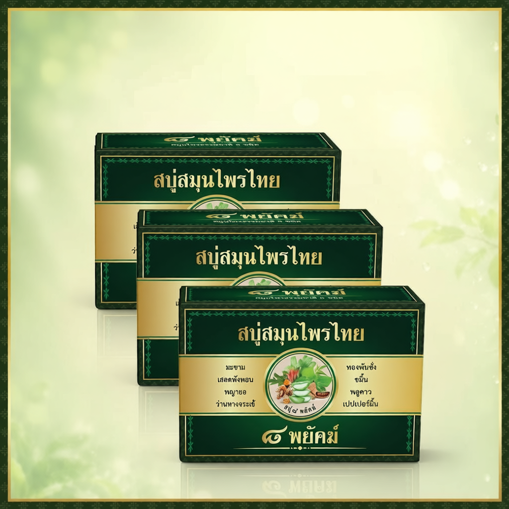 8 พยัคฆ์ สบู่สมุนไพรไทย ลดผดผื่นคัน ผิวกระจ่างใส เรียบเนียน