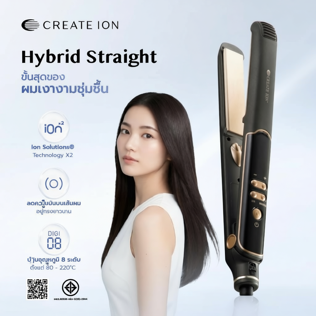 CREATE ION เครื่องหนีบผม Hybrid Straight