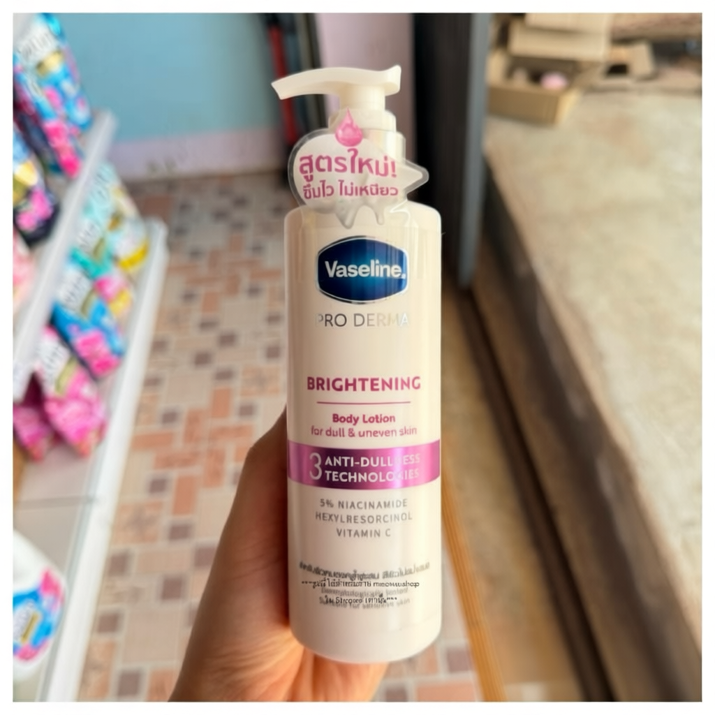 Vaseline Pro Derma โลชั่นบำรุงผิวขาวกระจ่างใส สูตร 3/5 ขนาด 70/250/465ml