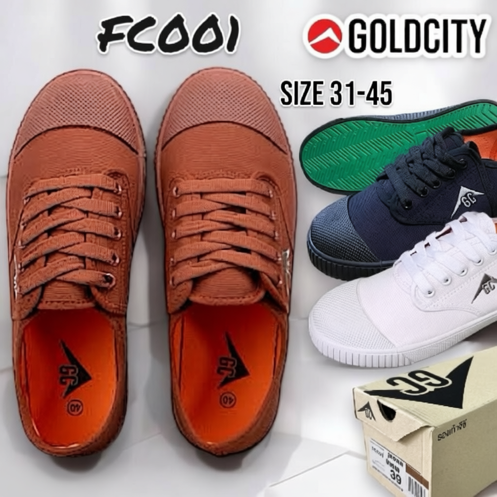 รองเท้าผ้าใบนักเรียน โกลด์ซิตี้ิ รุ่น Fc001