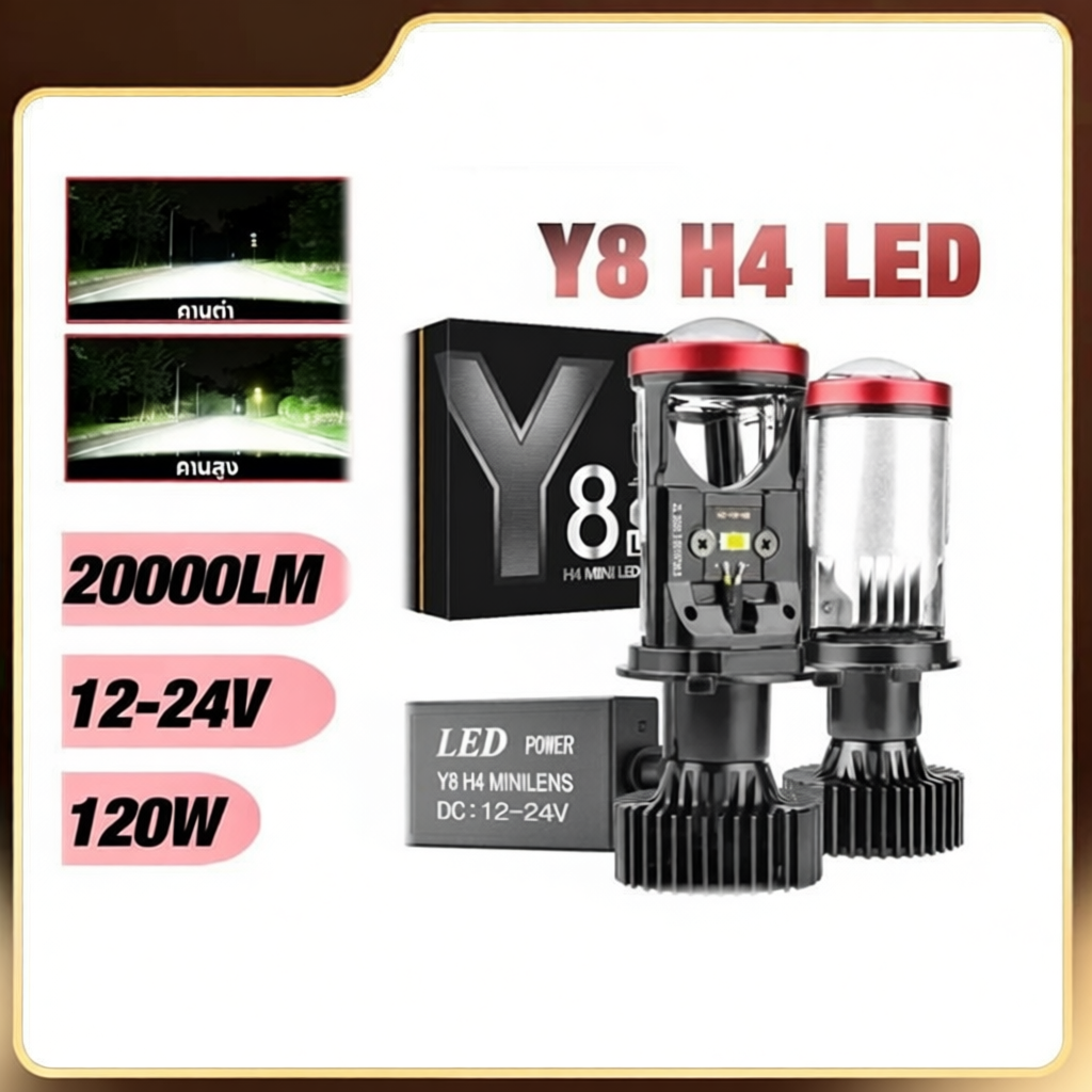 ไฟหน้า Y22 Y19 Y14 Y8 Y6 โฉมปี ของแท้ปรับเอียงคัตออฟได้ Y15Hขั้วH4 คัตออฟพวงมาลัยขวา RHD