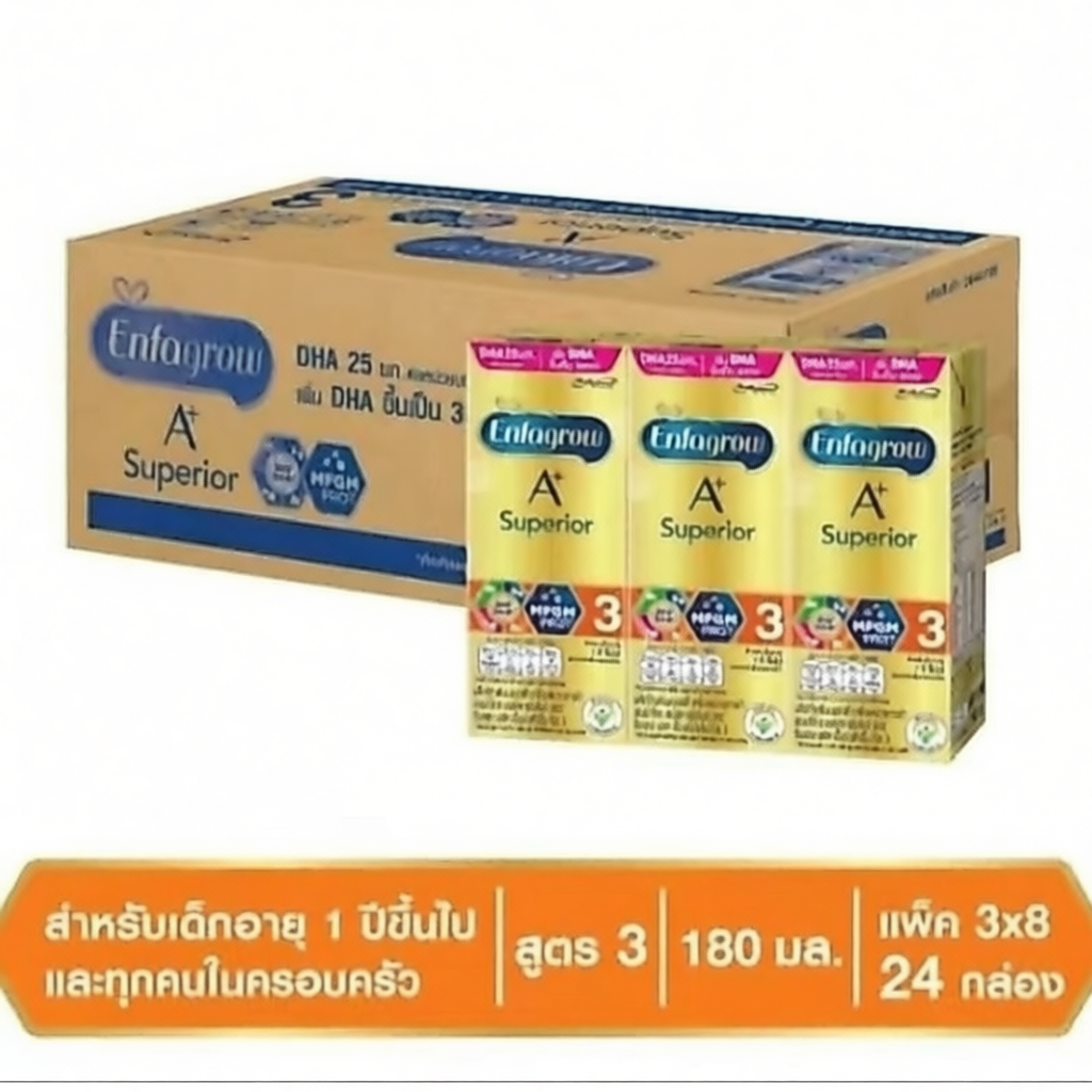 24 กล่อง Enfagrow A+ Superior 360 DHA Plus สำหรับเด็ก