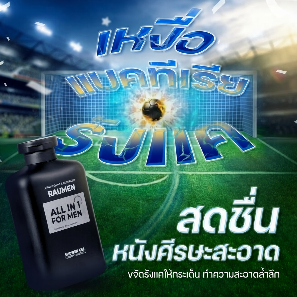 COMBO 2 ครีมอาบน้ำสำหรับผู้ชาย RAUMEN ALL IN 1 ช่วยบำรุงผิวขาว และ ให้ความหอมยาวนานถึง 6 ชั่วโมง