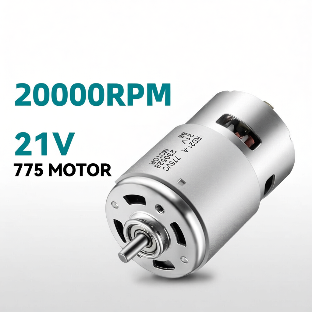 21v 775 DCมอเตอร์ไฟฟ้า 20000RPM แรงบิดทําความสะอาดสูญญากาศ
