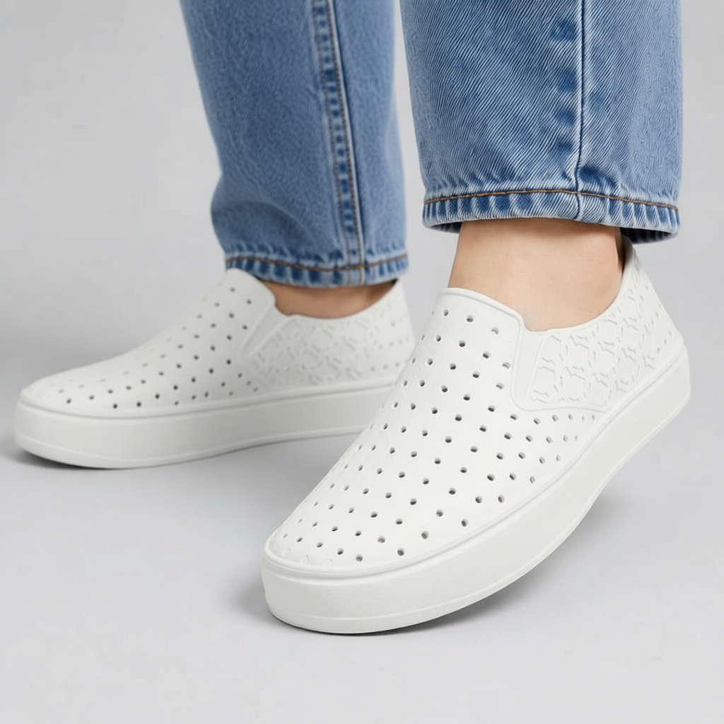 KHK SHOES ONE - WHITE สีขาว รองเท้ายางeva evashoes กันน้ำ เบาสบาย คัทชูยาง