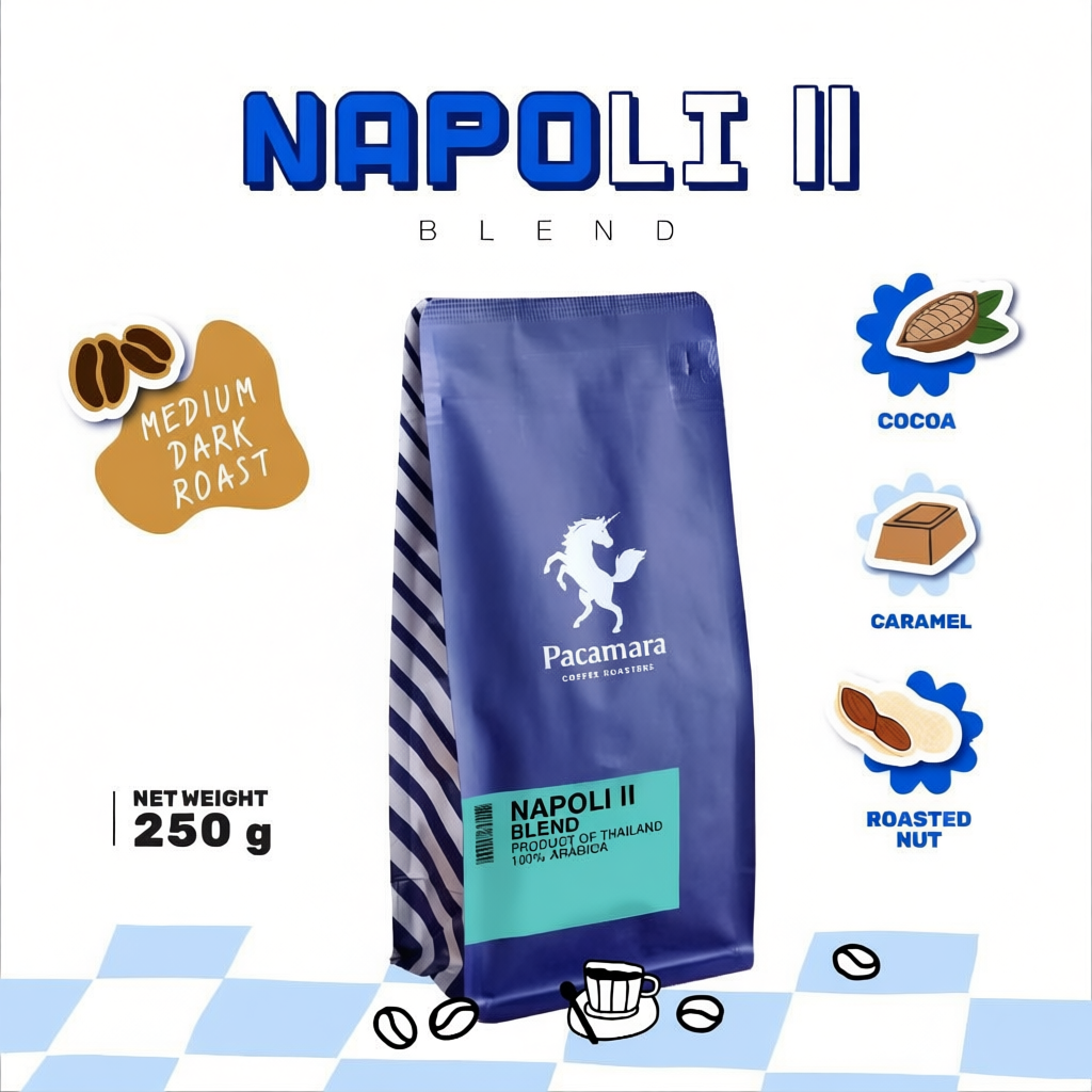 Pacamara Napoli II Blend 250g คั่วกลางเข้ม