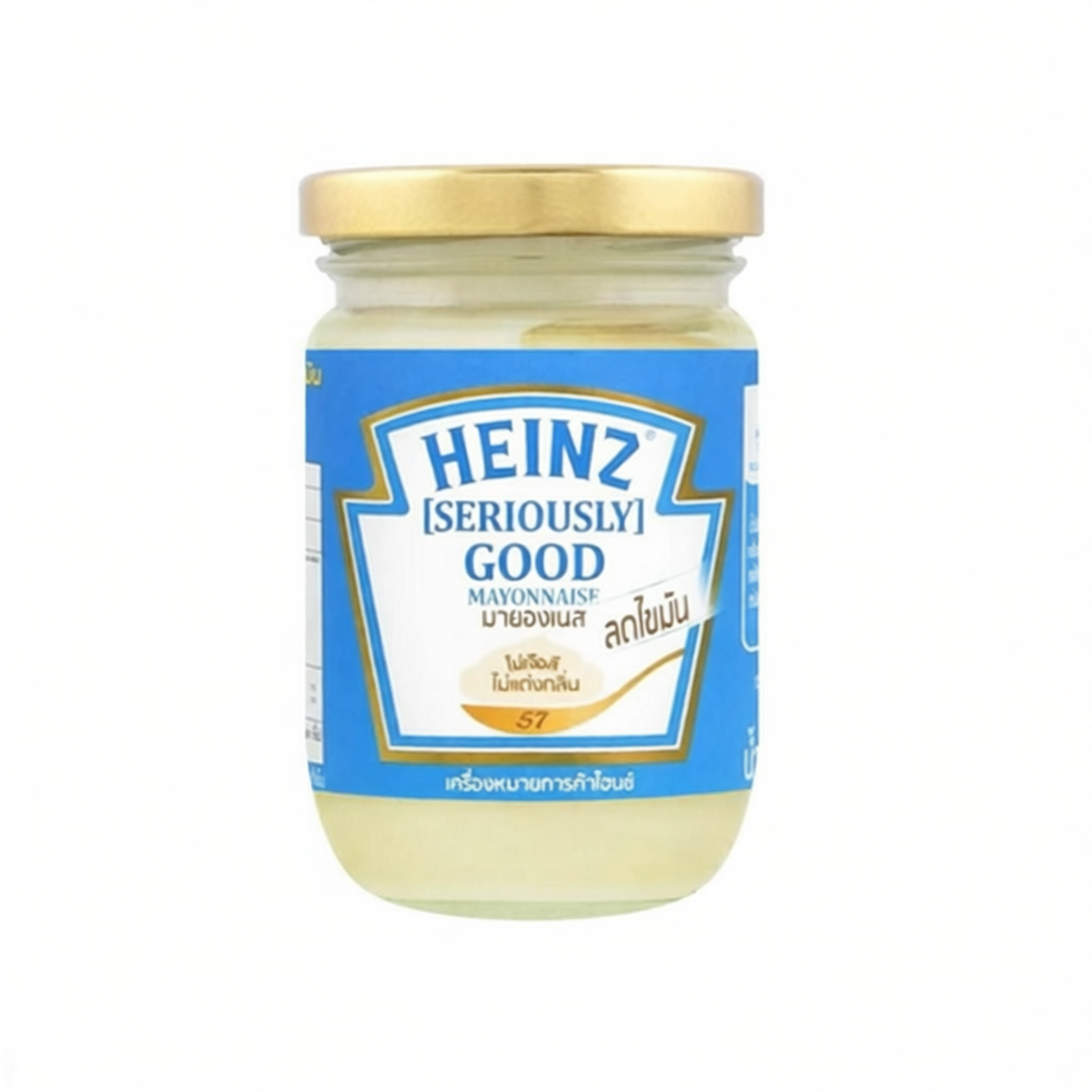 มายองเนส Heinz สูตรลดไขมัน 220g ลดไขมัน ไม่ใส่วัตถุกันเสีย รสชาติกลมกล่อม