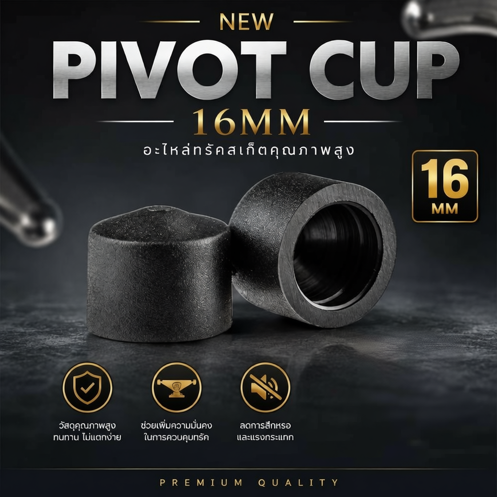 Pivot Cup สำหรับสเก็ตบอร์ด ขนาด 16mm คุณภาพสูง