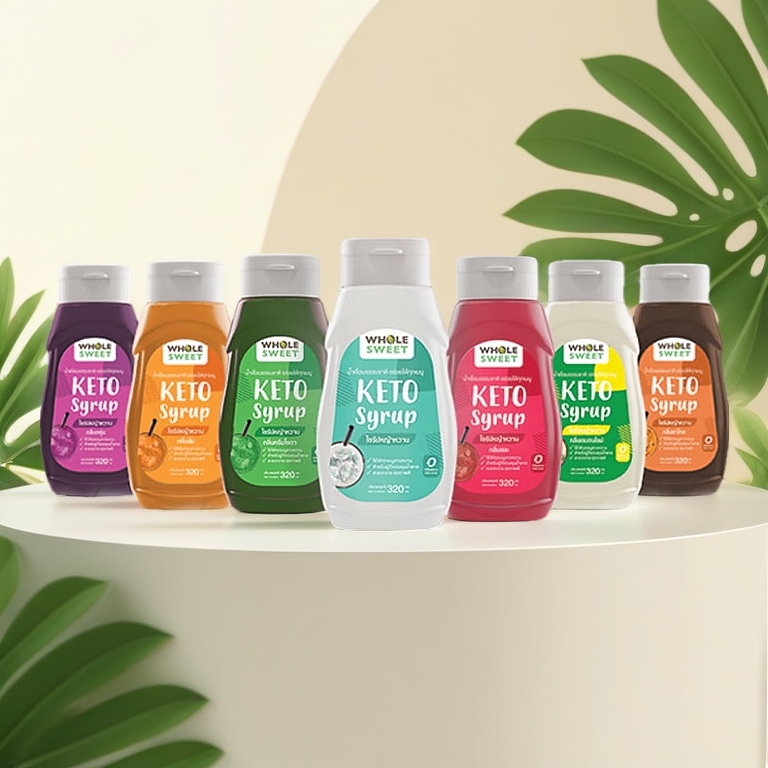 ไซรัปหญ้าหวานคีโต 320 มล. Whole Sweet 0 แคลอรี่ ไม่มีน้ำตาล