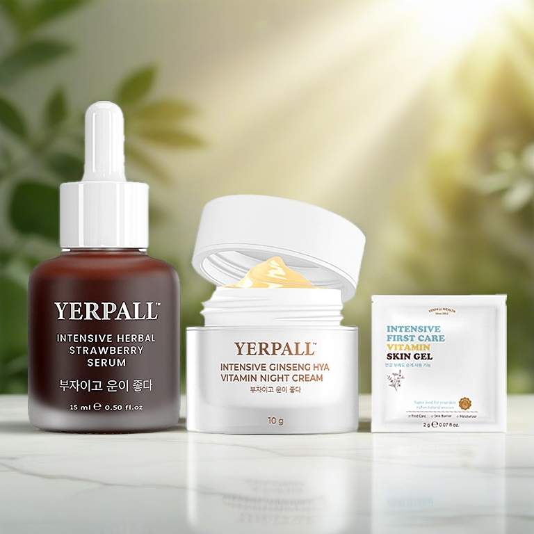 Yerpall เซตรีจูโกลว์ โสมHya+เซรั่มสตอ Yerpall บำรุงผิวอย่างดี ชุ่มชื้นเนียนใสครบสูตร