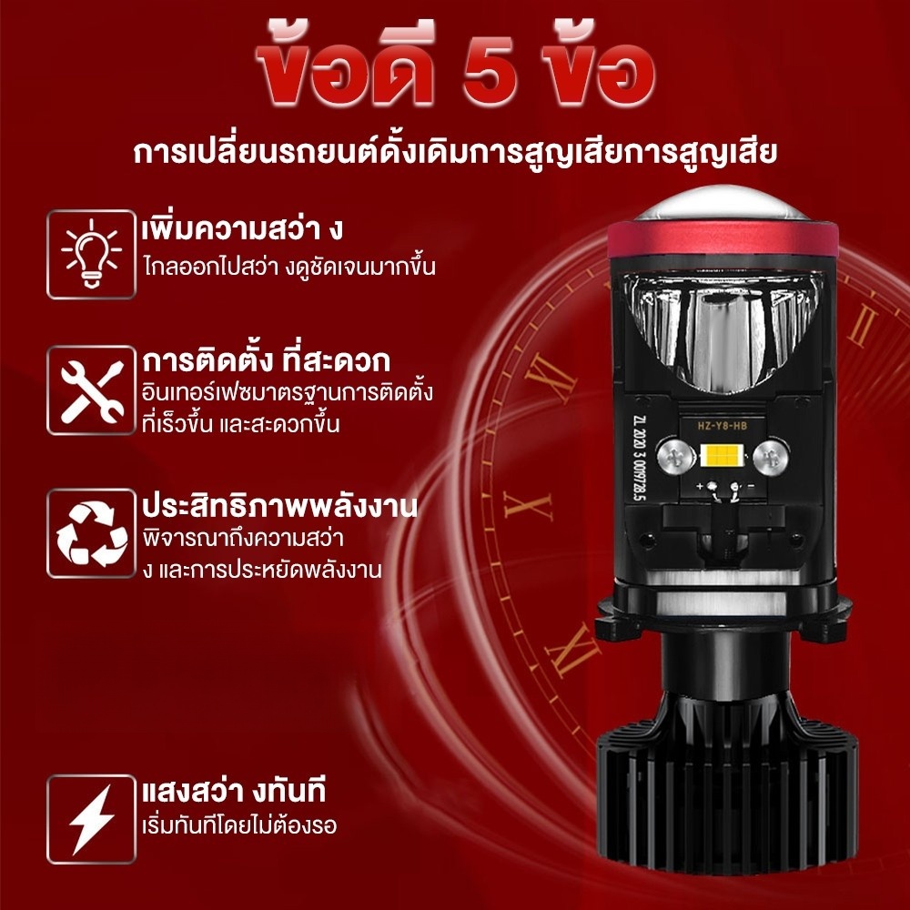 (1 คู่) หลอดไฟรถยนต์ Y8 H4 LED