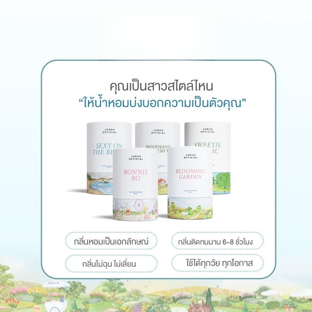 น้ำหอมแจนยัวร์ Janua ทุกคอลเลคชั่น Bonnie Bo, Sexy on the Beach, Mine Wish, Passion Love ขนาด 30ml
