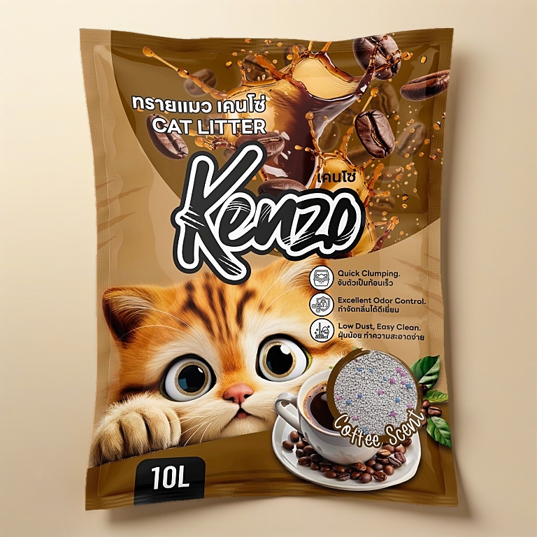 40 ลิตร ทรายแมว Kenzo จับก้อนดี