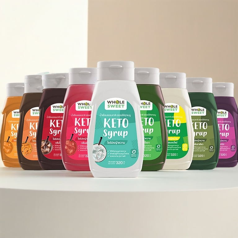 ไซรัปหญ้าหวานคีโต 320 มล. Whole Sweet 0 แคลอรี่ ไม่มีน้ำตาล