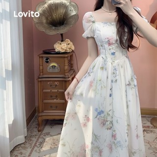 Lovito ชุดเดรสสไตล์โบฮีเมียน สําหรับผู้หญิง ฤดูใบไม้ผลิ ฤดูร…