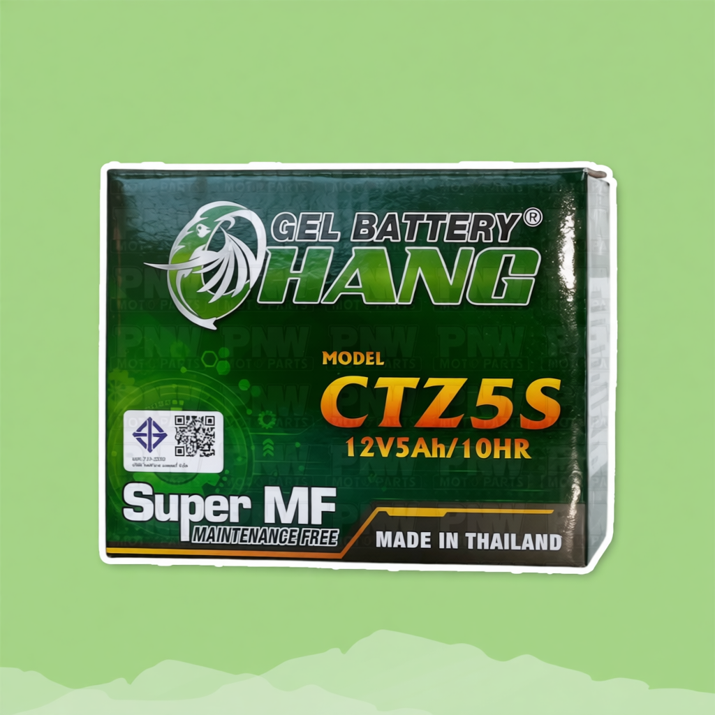 แบตเตอรี่ CHANG CTZ5S 12V 5AH สำหรับมอเตอร์ไซค์