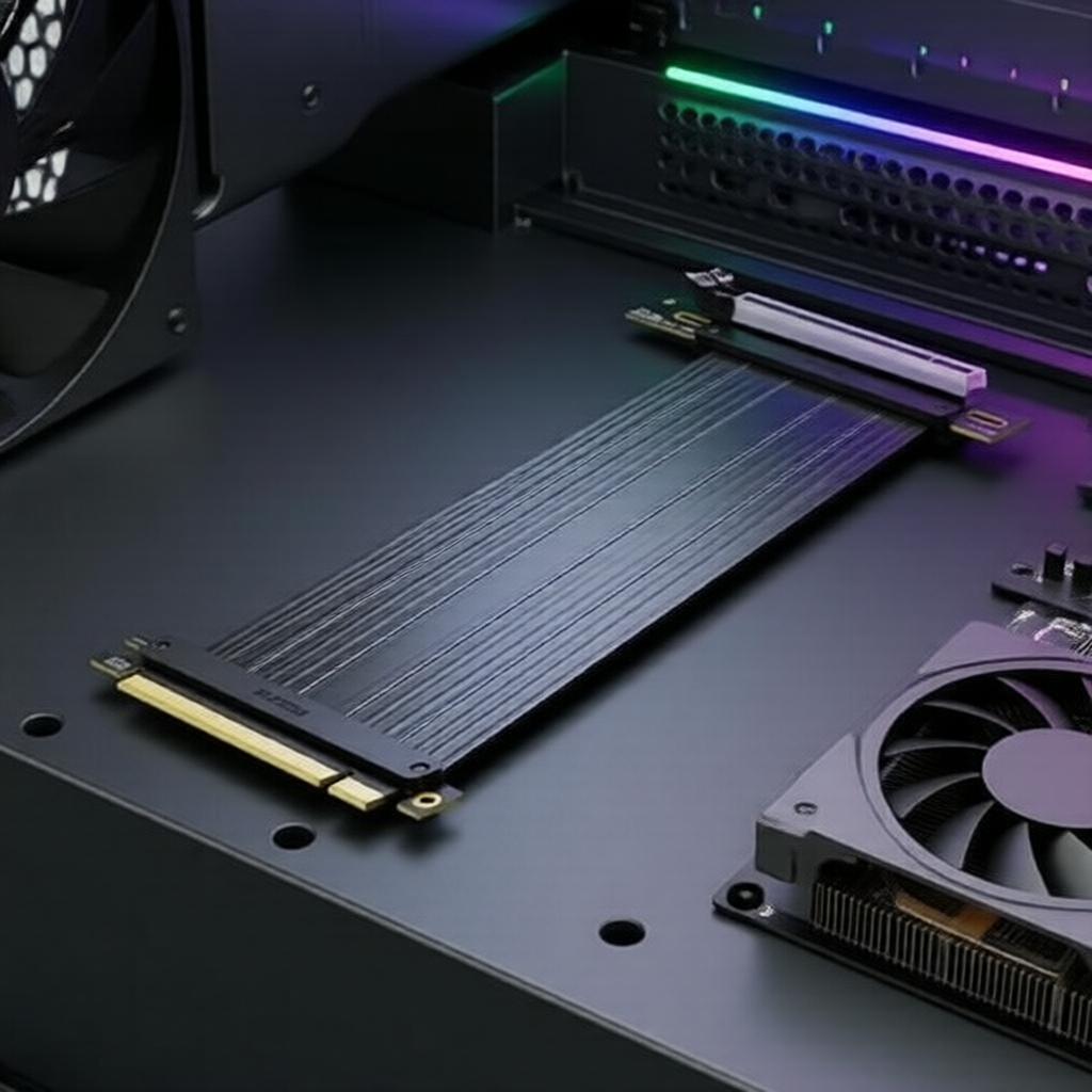 JEYI สายต่อการ์ดจอ PCIe 4.0 x16 มุม 90 องศา รองรับ PCIe 3.0/4.0 สําหรับ RTX 4090/4080/4070/7900 XTX