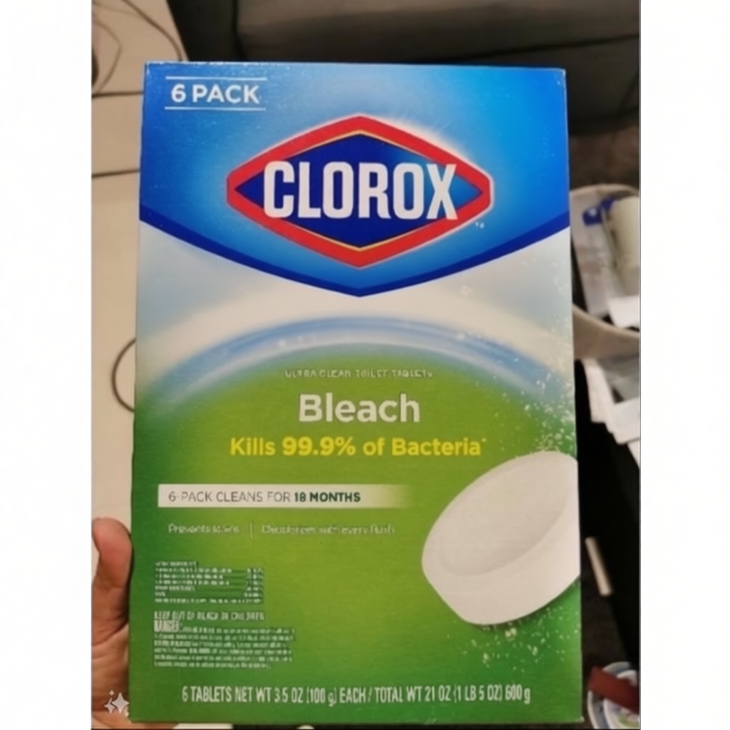 Clorox Bleach (1 ก้อน) ก้อนทำความสะอาดชักโครกดับกลิ่นและฆ่าเชื้อแบคทีเรีย