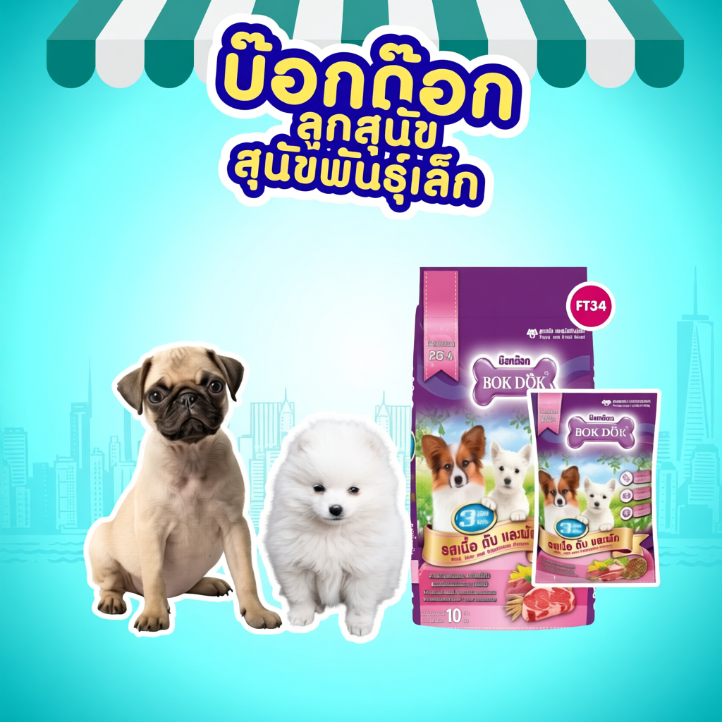 อาหารเม็ดลูกสุนัข BOKDOK