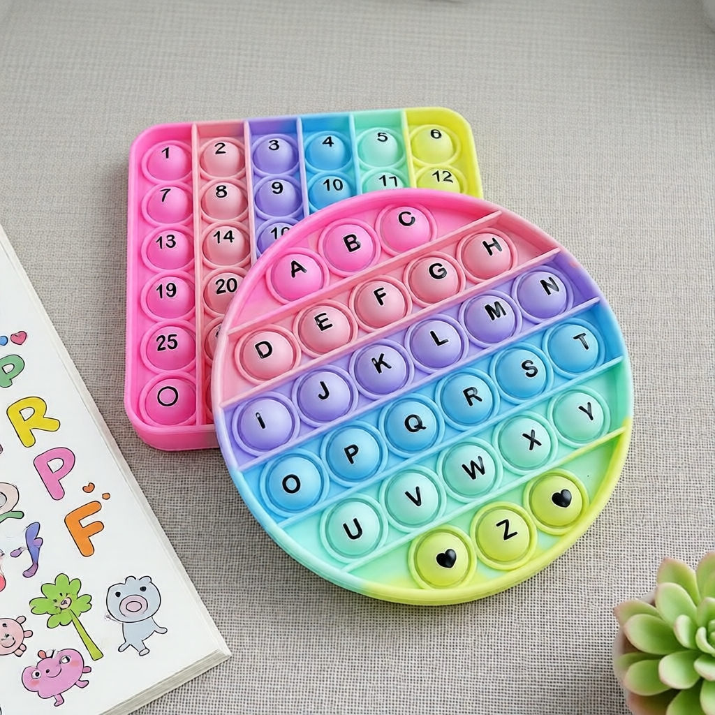 ของเล่นบับเบิ้ลแบบส่งเสริมการศึกษา: เกมการเรียนรู้เลข ตัวอักษร และการออกเสียงตามโฟนิกส์