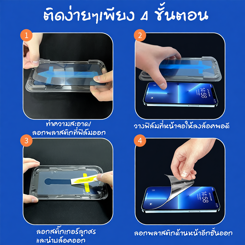 ฟิล์มกันมอง กันเสือก สำหรับ iPhone หลากหลายรุ่น