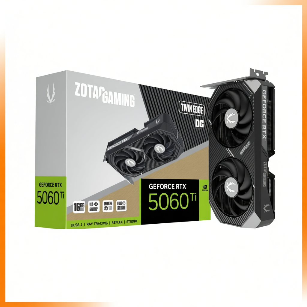 การ์ดจอ ZOTAC GAMING GeForce RTX 5060 Ti 16GB Twin Edge OC