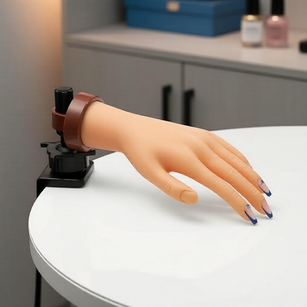 มือฝึกทําเล็บซิลิโคนยืดหยุ่น เนื้อสัมผัสสมจริง เหมาะสําหรับมือใหม่ฝึกทํา