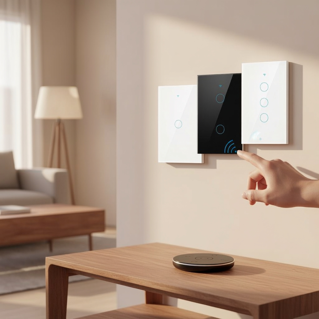 สวิตช์สัมผัส Wifi อัจฉริยะ 3 ช่อง ไม่มีสายกลาง 100-240V สําหรับบ้านอัจฉริยะ รองรับ Alexa Hey Google