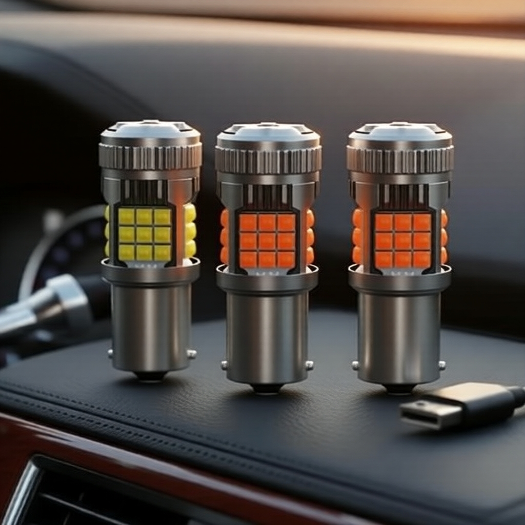แพ็คคู่หลอดไฟ LED Canbus 1156 1157 TCYATO - BA15S/BAU15S, สว่างไร้ข้อผิดพลาดสําหรับไฟถอย/ไฟเลี้ยว - 
