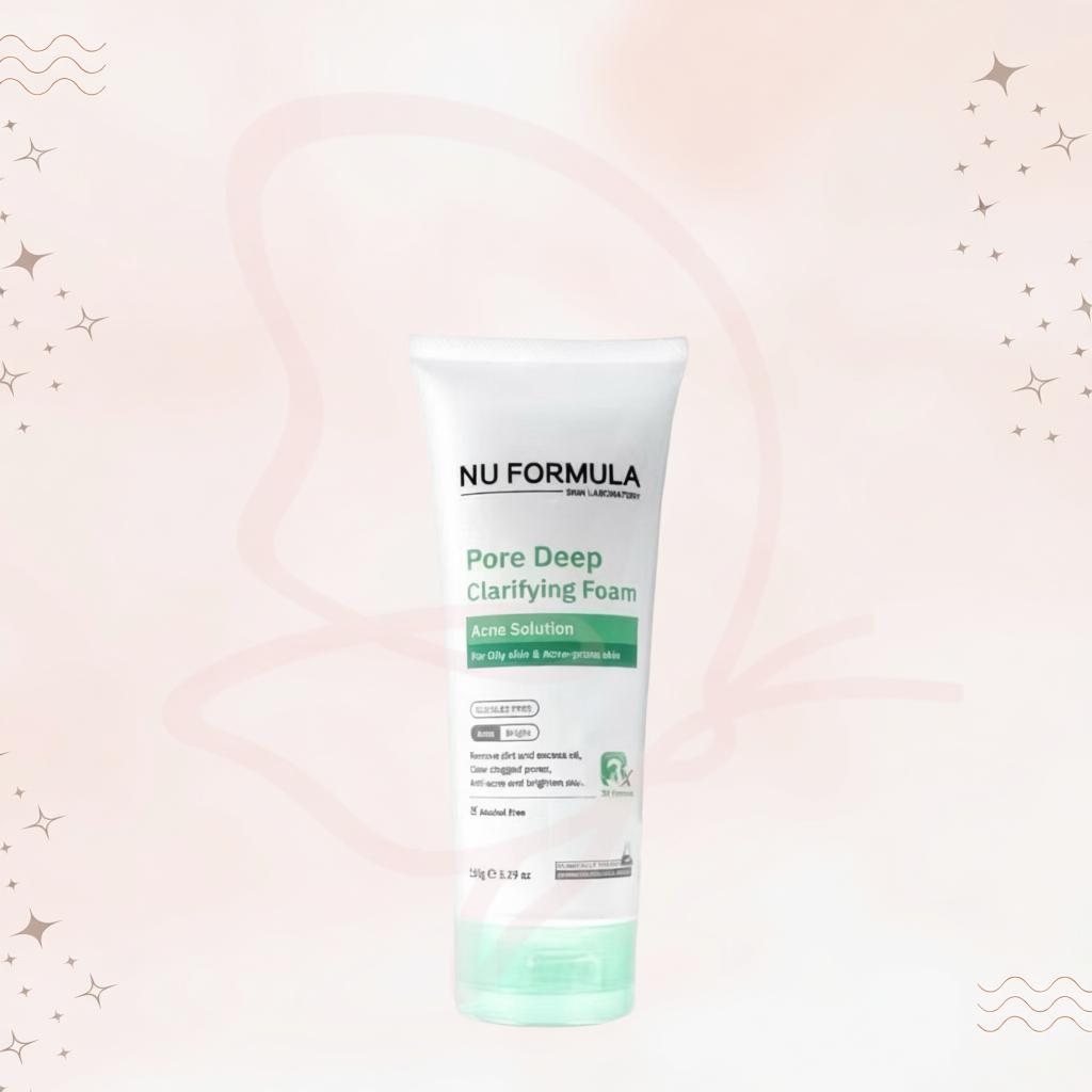 Nu Formula Pore Deep Clarifying Foam 150g นูฟอร์มูล่า พอร์ ดีพ แคลริฟายอิ้ง โฟม โฟมล้างหน้า 150g