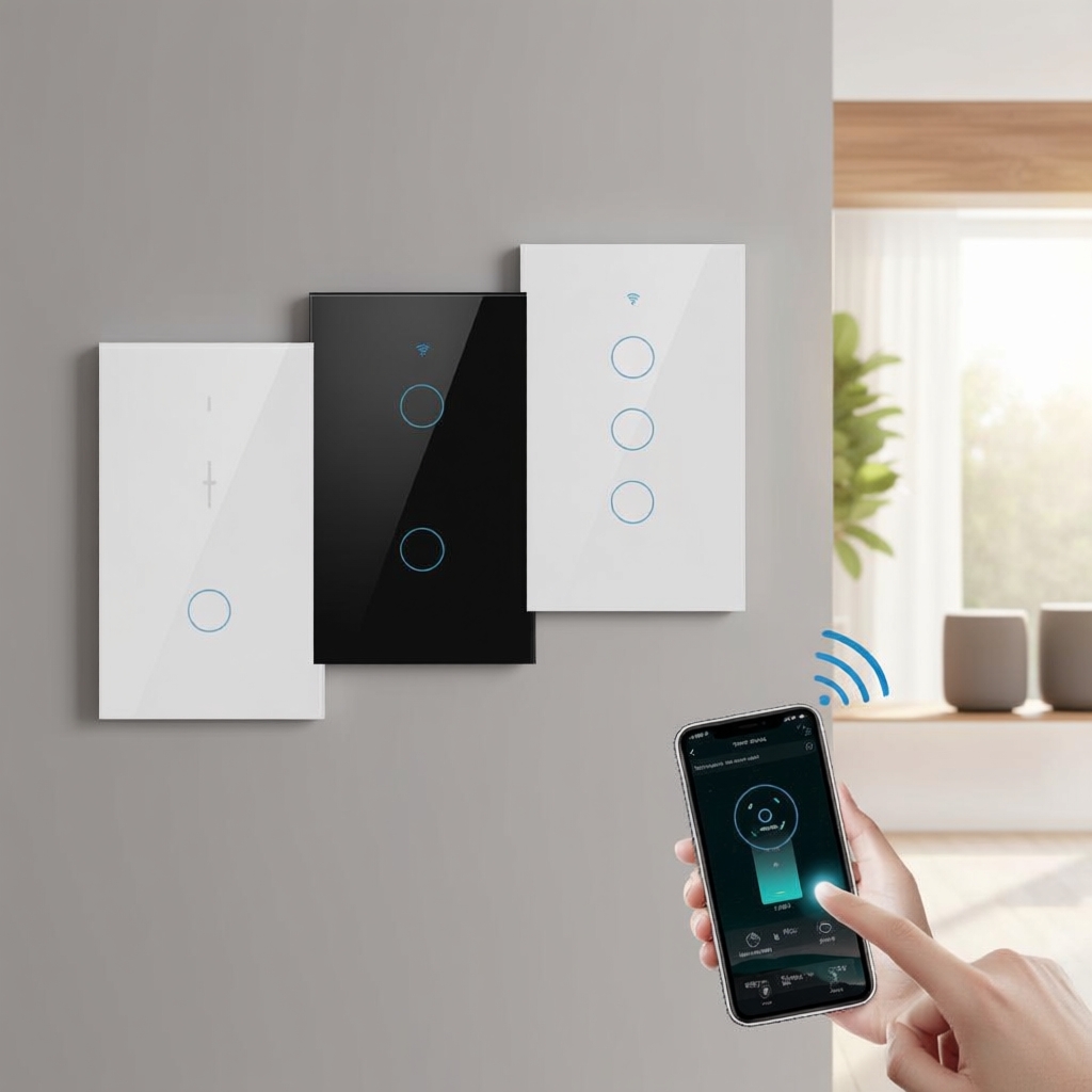 สวิตช์สัมผัส Wifi 3 ปุ่ม สําหรับบ้านอัจฉริยะ ไม่ต้องใช้สายกลาง 100-240V ใช้งานร่วมกับ Alexa Hey Goog