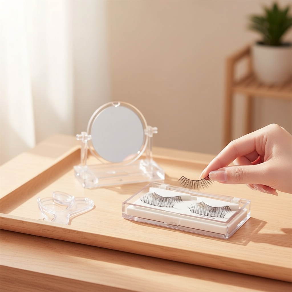 BQI Nine Grid Glue Free Lashes ขนตาปลอมธรรมชาติแบบใช้ซ้ําได้ น้ําหนักเบา มีกาวในตัวสําหรับผู้เริ่มต้