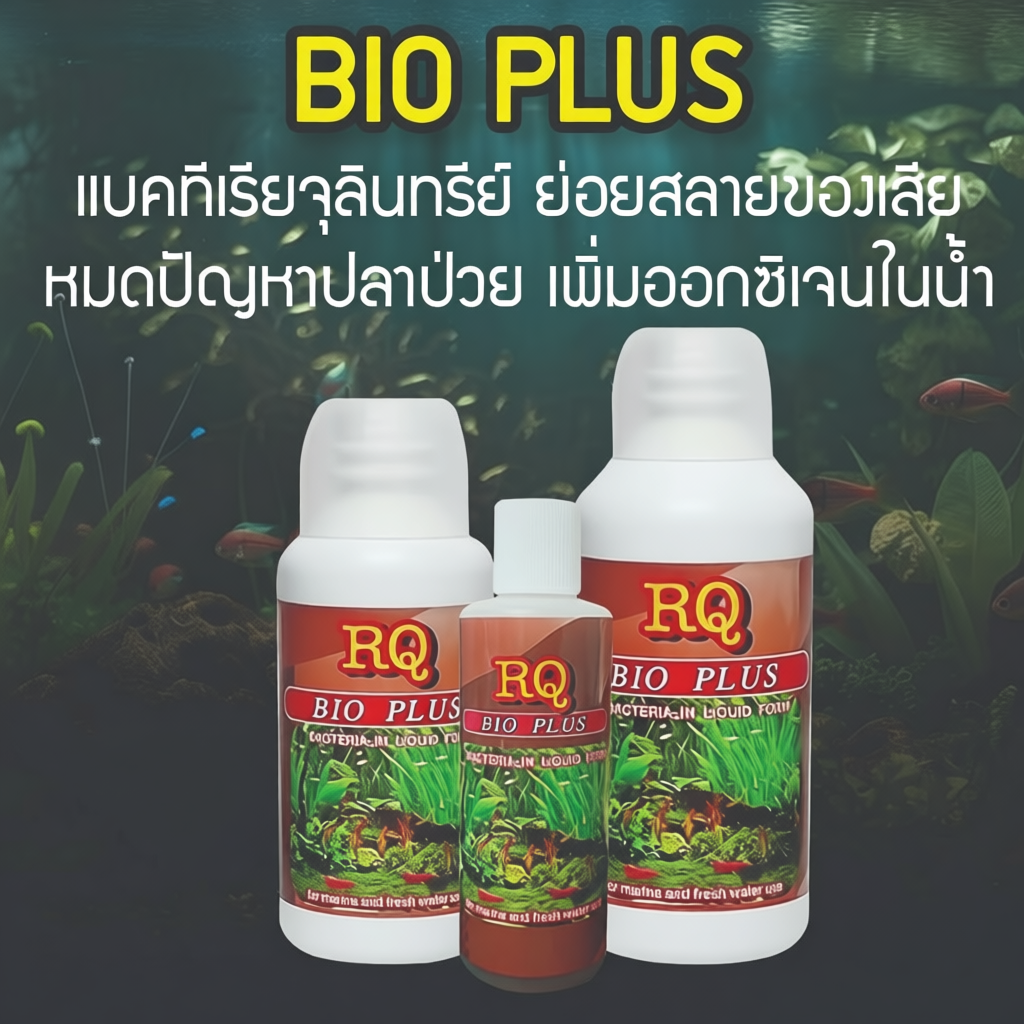 RQ BIO PLUS แบคทีเรียย่อยสลายของเสีย ทำให้น้ำใสสะอาด