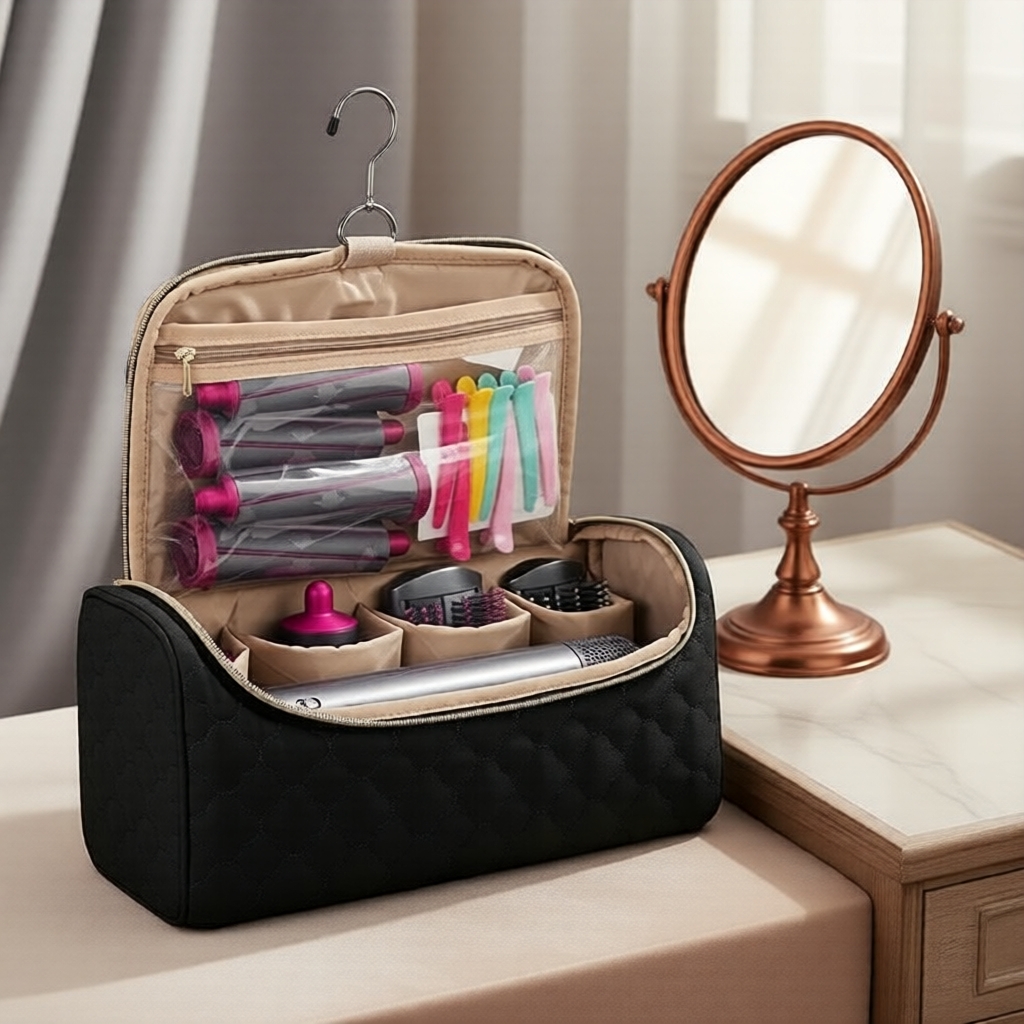กระเป๋าเก็บของพกพาสําหรับไดร์เป่าผม Dyson แกนดัด และเตารีดหนีบผม – อเนกประสงค์และกันน้ํา