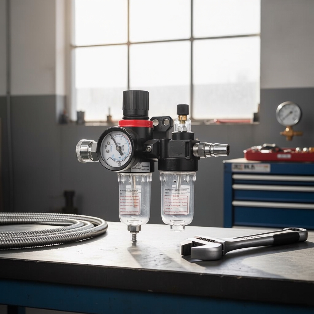 ตัวแยกน้ํามันน้ํา One Piece AFC2000 AFR2000 AL2000 G1/4 สําหรับวาล์วควบคุมแรงดันเครื่องอัดอากาศ