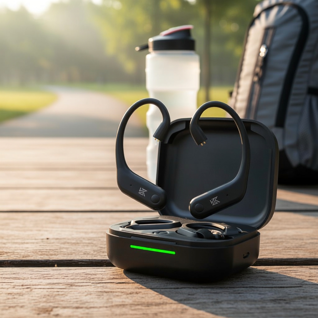 KZ AN01 หูฟังไร้สายแบบเกี่ยวหู, ตัดเสียงรบกวน ANC, คุณภาพสูง, ดีเลย์ต่ํา, รองรับหลายอุปกรณ์