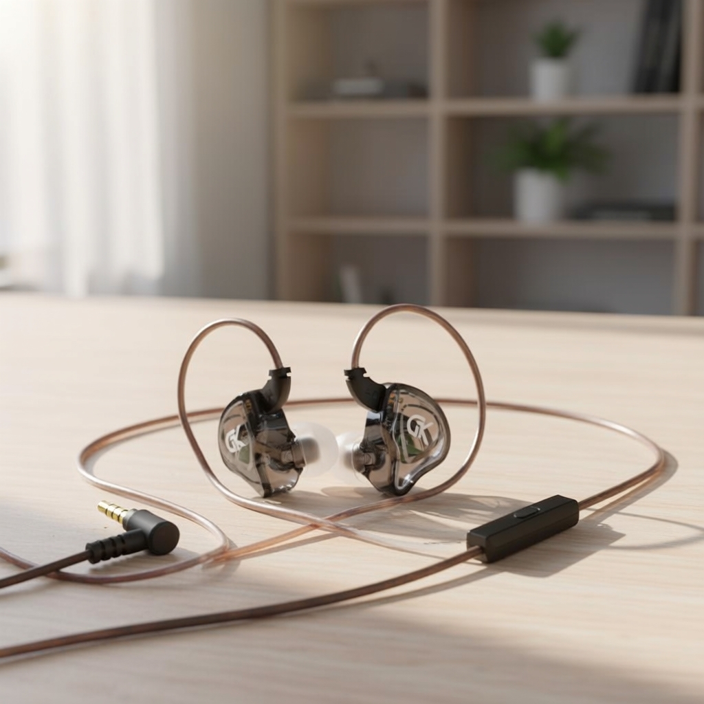 GK AK8 ไดนามิกไดรฟ์ไฮไฟเบสหูฟังอินเอียร์ตัดเสียงรบกวนสําหรับเล่นเกมฟังเพลงพร้อมไมค์ KZ EDX PRO