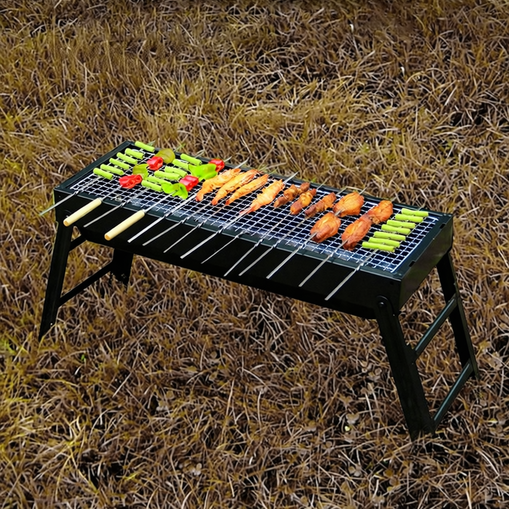 Portable Foldable BBQ Grill — Multi-purpose grill ideal for families and outdoor