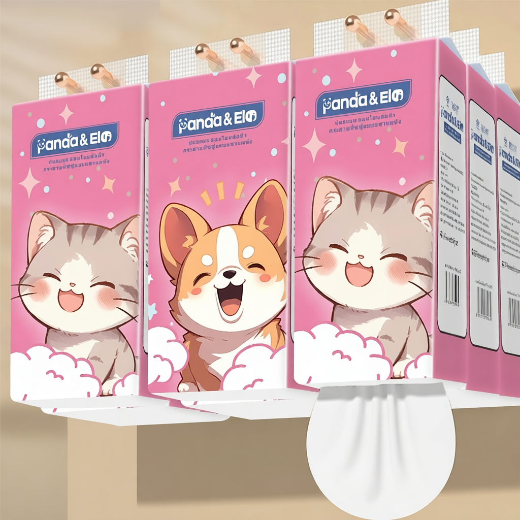 Panda&ele ทิชชูแบบดึงและแขวน 14ห่อ