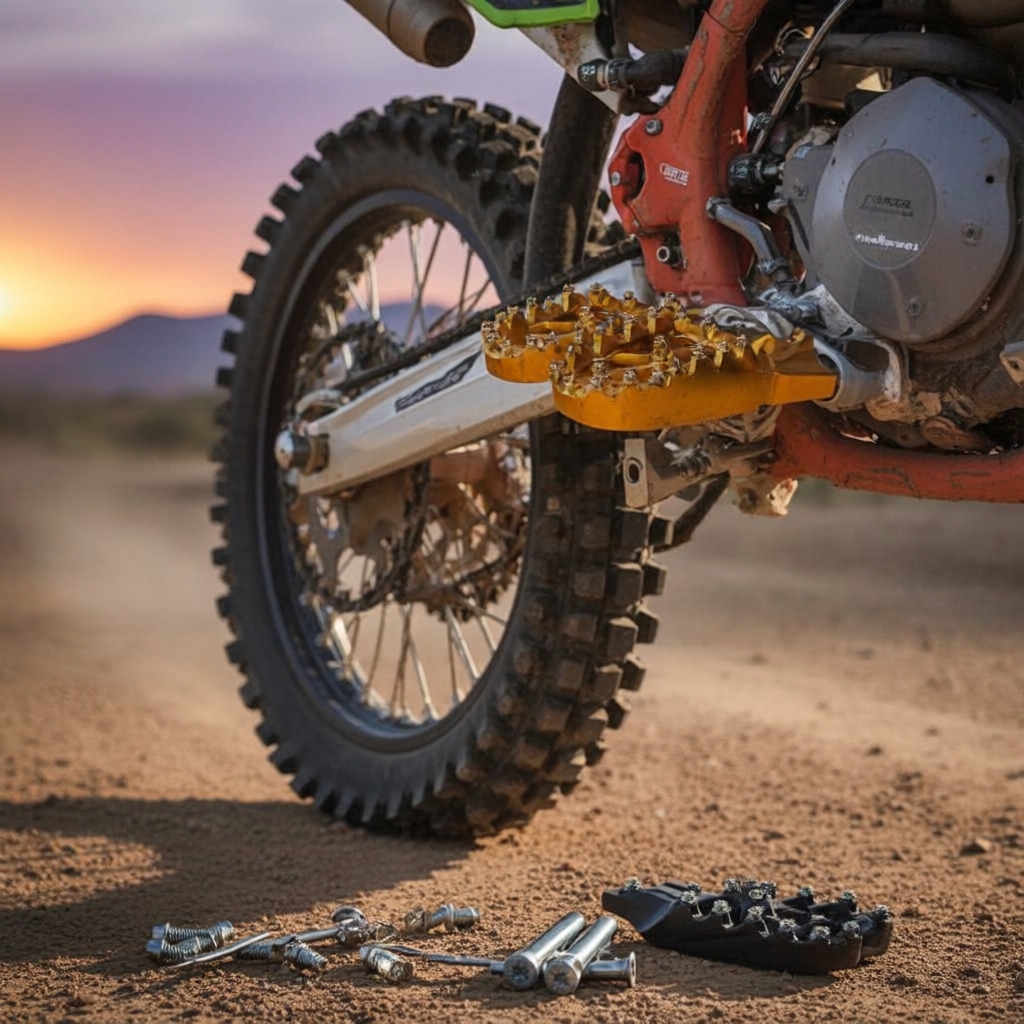 อะไหล่มอเตอร์ไซค์ดัดแปลง: แป้นเหยียบ CNC อลูมิเนียมอัลลอยด์สําหรับ CRF250/300L/M/Rally, CRF250R/RX, 