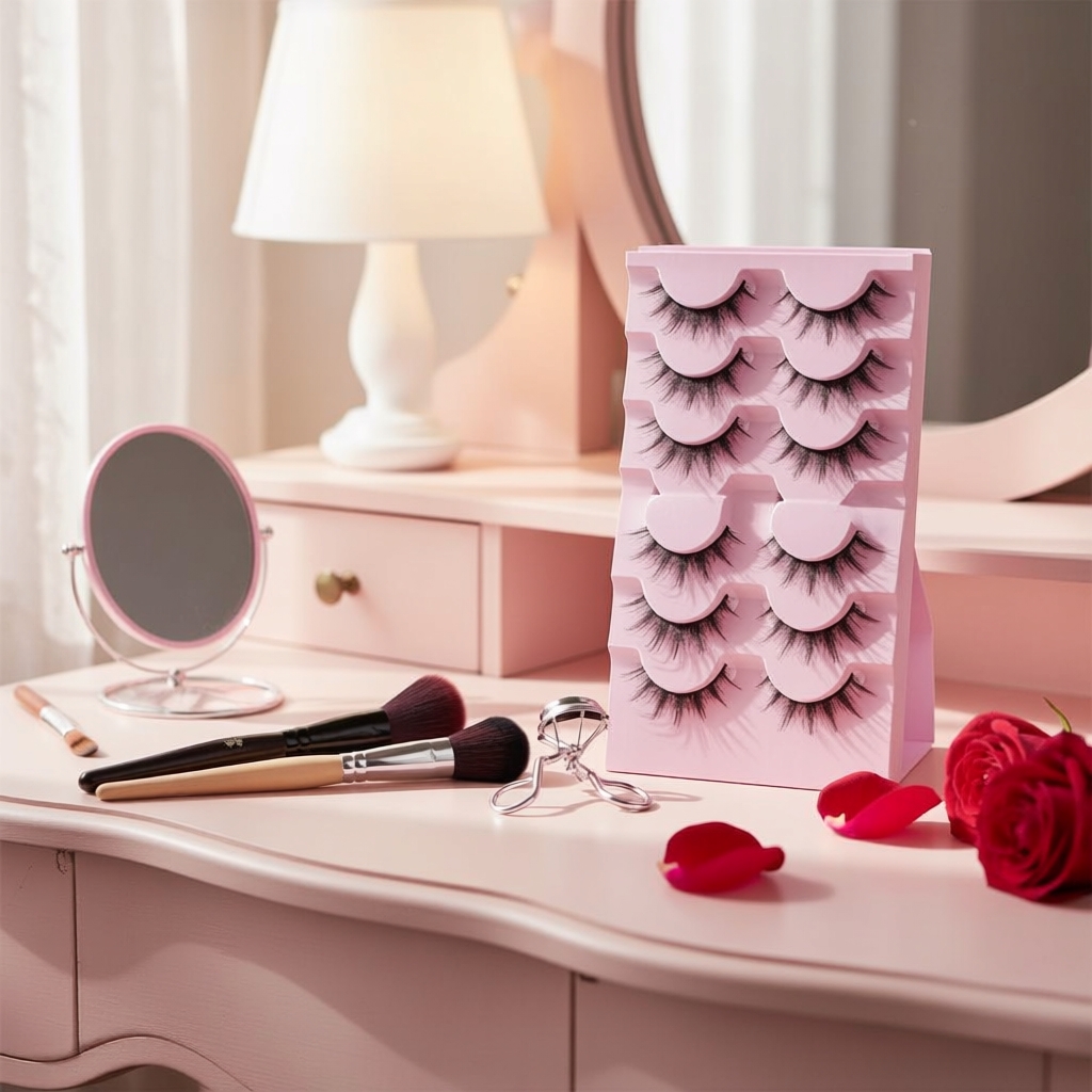 ขนตาปลอม Sunflower 8D Mango 7 คู่ – ขนตาธรรมชาติวีแกน นุ่มฟู สําหรับแต่งหน้าโดดเด่น