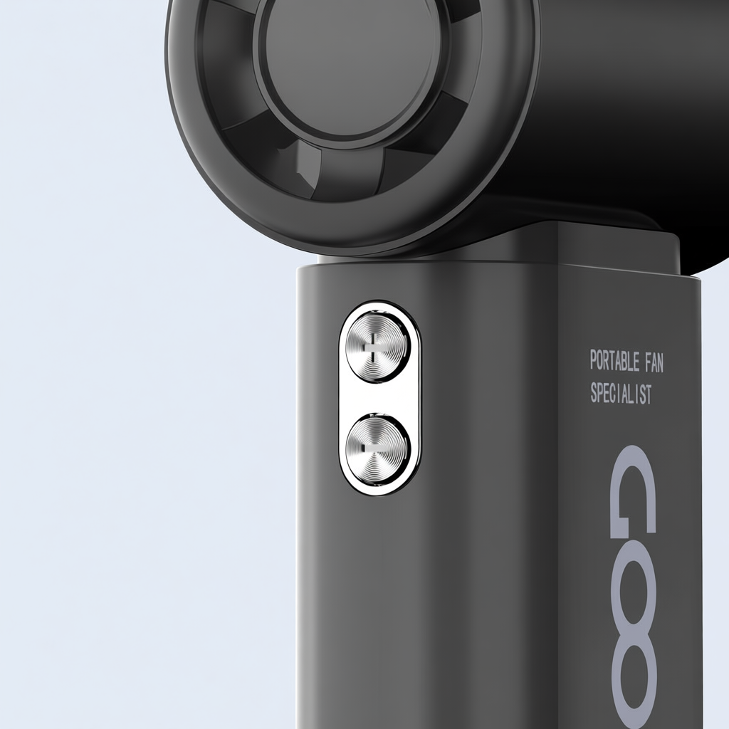 พัดลมตั้งโต๊ะ GOOJODOQ GFS007 ความเร็วสูง 10x หน้าจอ LED ความแรงลมที่ได้รับการปรับปรุงและเชือกเส้นเล