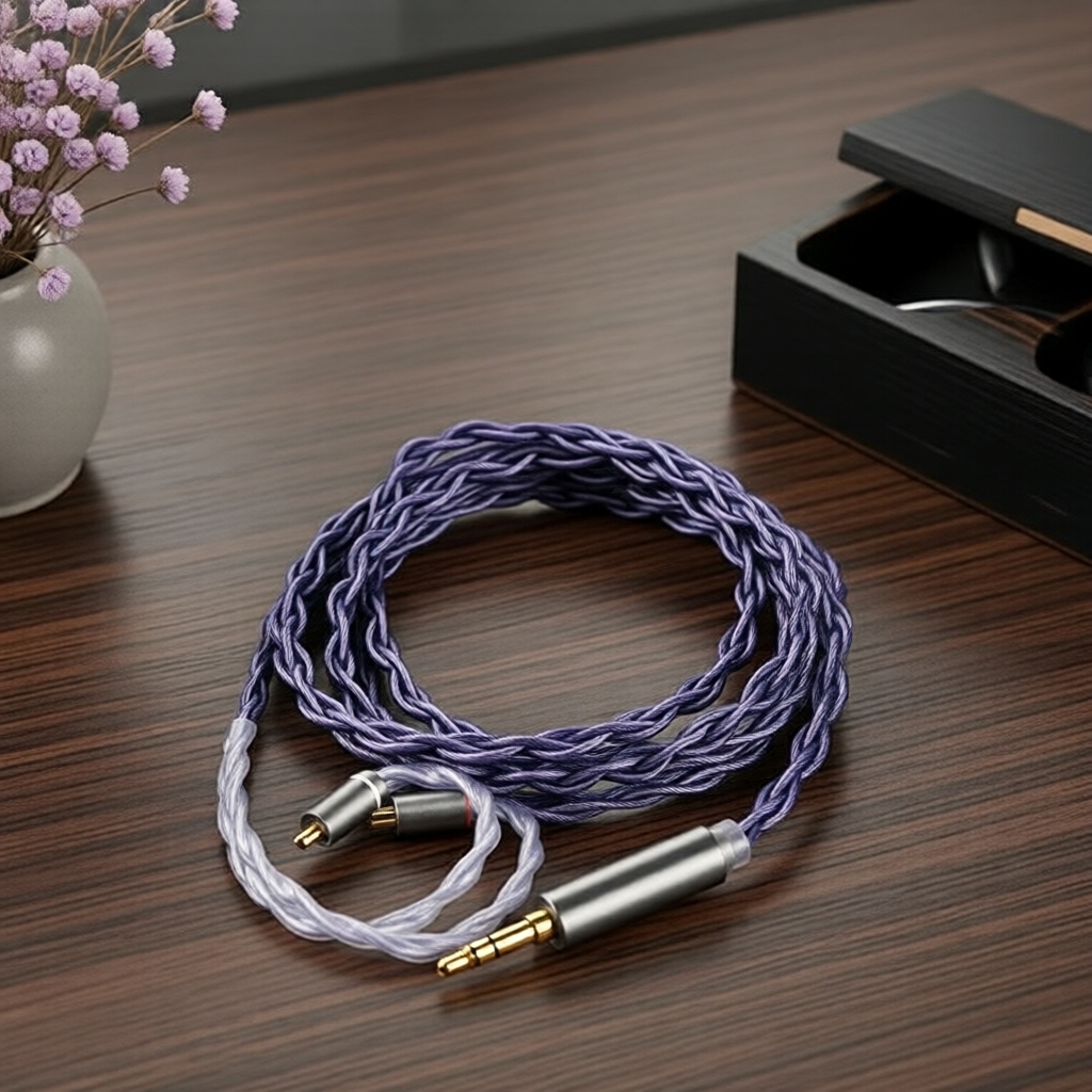 KBEAR Neon สายอัพเกรด 4 แกน 5N OFC HiFi สําหรับหูฟัง KZ ZS10 PRO ความยาว 1.2 เมตร แบบ SPC ทดแทนสายเดิม