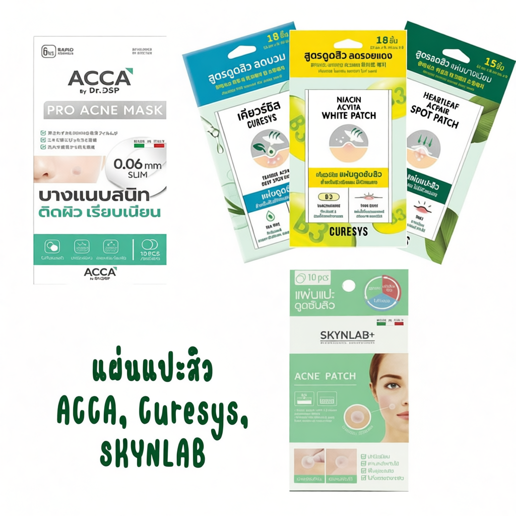 แผ่นแปะสิว  Curesys และ SKYNLAB
