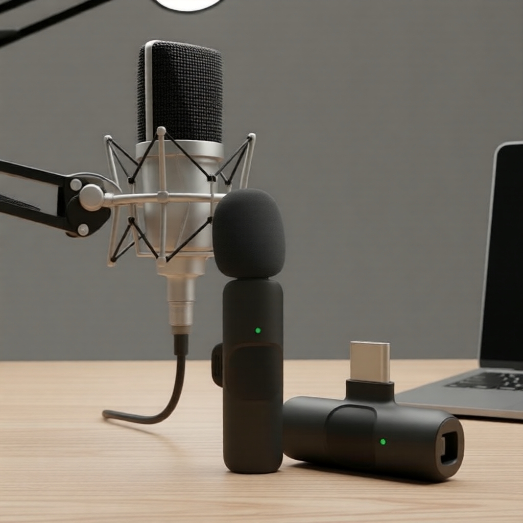 ไมโครโฟนหนีบปกเสื้อไร้สาย K9, ไมค์ USB-C ขนาดเล็กสําหรับสอนบรรยาย, ใช้งานกับคอมพิวเตอร์, เล่นเกม และ